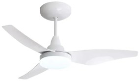 Ventilador De Teto Led Termoplastico Branco 14w Mestre