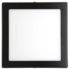 Plafon Led Sobrepor Quadrado Preto 18W Yamamura - LED BRANCO FRIO (6000K)