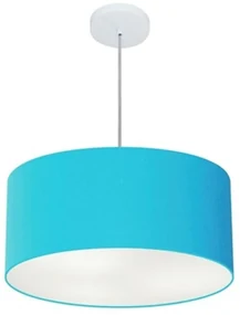 Pendente Cilíndrico Azul Turquesa MJ-4049 Para Mesa de Jantar e Estar