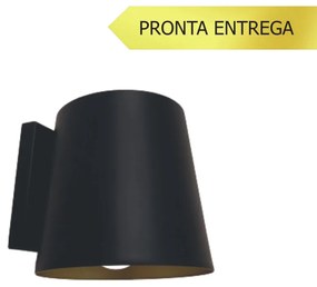 Arandela Cup Fixa 10X13X12Cm Alumínio 1Xe27 Mini Bulbo G45 - Qimporta... (PRETO)