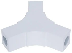 Juncao Y Perfil Sobrepor Aluminio Branco Sem Iluminacao Fit15