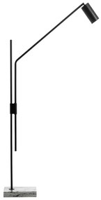 Luminaria De Piso Articulada Aco Preto Marmore Gu10 12w