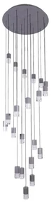 Pendente Led Aluminio Cinza 72w 3000k Capsula