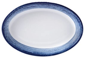 Travessa Rasa Oval 17Cm Porcelana Schmidt - Dec. Esfera Azul 2413
