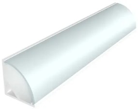 Perfil Sobrepor Para Fita De Led 100cm Aluminio Branco Canto Way