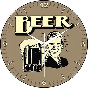 Relógio Beer Marrom