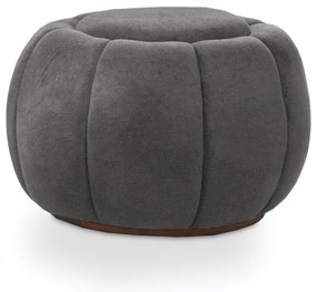 Puff Redondo Orgânico para Sala Cloud Bouclê Cinza Escuro E03 - D'Rossi