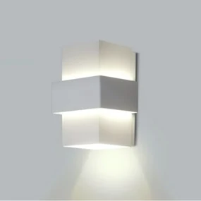 Arandela Smart Tubo Quadrado Facho Simples Unico Fechada 01 Lado 12X12... (TT-M Titânio Metálico)