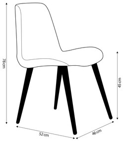 Kit 2 Cadeiras Decorativa Sala de Jantar Pés de Madeira Meyer Linho Bege G17 - Gran Belo