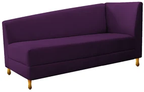 Recamier Valéria 160cm Lado Esquerdo Suede Roxo - ADJ Decor