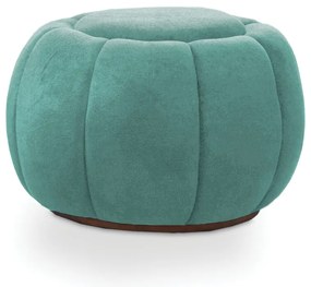 Puff Redondo Orgânico para Sala Cloud Bouclê E03 - D'Rossi - Azul Turquesa