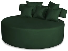 Sofá Chaise Eva Redondo 02 Lugares Suede Verde Bandeira