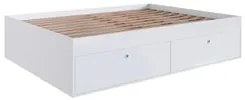 Cama Casal Queen 160cm Com 4 Portas Tókio A05 Branco - Mpozenato