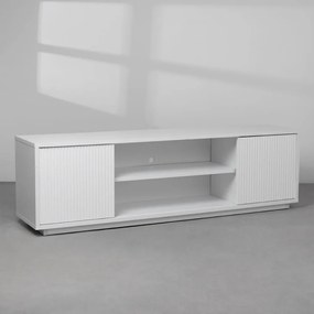 Rack Casé 2 Portas Frisos 2m - Branco