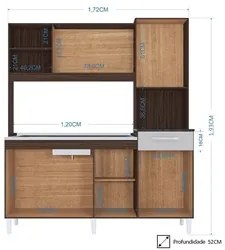 Kit Cozinha Compacta para Pia sem Tampo 7 Portas Veronez P11 Chocolate