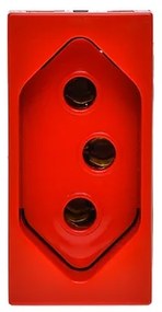 Modulo Tomada Plastico Vermelho 10a Arteor