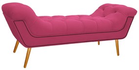 Calçadeira Estofada Veneza 160 cm Queen Size Corano Pink - ADJ Decor