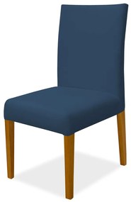 Cadeira de Jantar Milan Veludo Azul Marinho