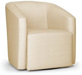 Poltrona Stella Max Veludo Luxo Base Giratória - D'Rossi - A129 Off White