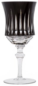 Taça de Cristal Flauta Lapidado P/ Vinho Tinto Preto - 66
