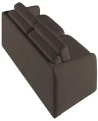 Sofá Cama Casal para Sala 176cm Polska Z08 Veludo Marrom - Mpozenato