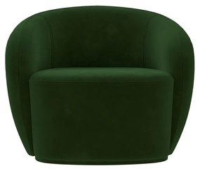 Poltrona Decorativa Sala de Estar Íbis Encosto Fixo Veludo Verde G33 - Gran Belo