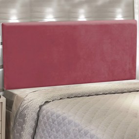 Cabeceira Painel Clean para Cama Box Queen 160 cm Suede - D'Rossi - Rose