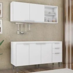 Armário de Cozinha CP01 Para Pia 150cm Pérola Z34 Branco - Mpozenato