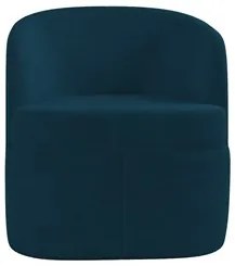 Poltrona Giratória Decorativa para Sala Dandara K04 Veludo Azul - Mpoz