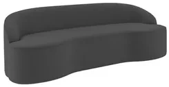 Sofá 5 Lugares para Sala de Estar Living 280cm Theo D06 Veludo Cinza -