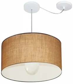 Lustre Pendente Cilíndrico Com Desvio Palha MJ-4231 Para Mesa de Jantar e Estar