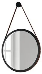 Balcão Buffet Ellora 2 Portas Com Espelho Decorativo H01 Nature/Preto