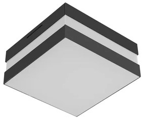 Plafon Sobrepor Aluminio Branco Preto 18cm