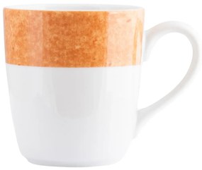 Caneca 225Ml Porcelana Schmidt - Dec. Cromo Laranja 2448