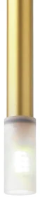 Pendente Flash Slim Ø3X34Cm Tubo Ponteira Vidro Metal Aluminio 01Xg9 -... (DOURADO BRILHO)