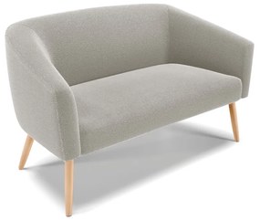 Sofá 2 Lugares Namoradeira Pé Palito Natural Stella Bouclê D03 - D'Rossi - Cinza
