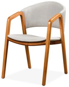 Cadeira com Braço Aimê Estofada Estrutura Madeira Liptus Design Sustentável