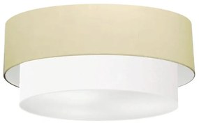 Plafon de Sobrepor Cilíndrico SP-3063 Cúpula Cor Algodão Crú Branco