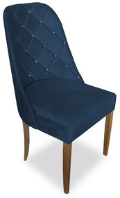 kit com 8 Cadeiras de Jantar Dublin Suede Azul Marinho