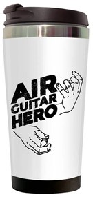 Copo Térmico 500ml Inox Branco Air Guitar Hero Rock