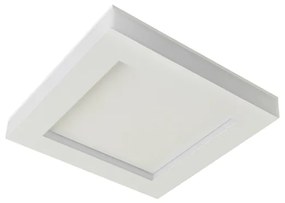 Plafon Led Sobrepor 16w Luz Amarela 3000k Polar Quadrada