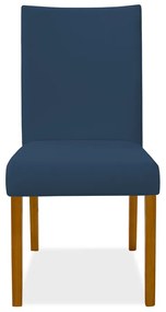 Kit 4 Cadeiras de Jantar Milan Veludo Azul Marinho