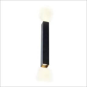 Arandela Linder Tubo Quadrado 04X05X30Cm 02Xmr11 Metal Alumínio - Old... (ONIX)