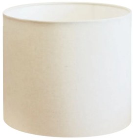 Cúpula em tecido cilíndrica abajur luminária cp-4999 50x45cm algodão crú - Branco - Soquete Europeu 4,2cm