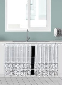 Cortina para Pia Renda Branca 160x80 cm