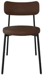 Cadeira de Jantar Estofada Kit 8 Nyka M25 Sintético Marrom - Mpozenato