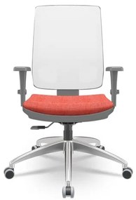 Cadeira Brizza Diretor Grafite Tela Branca Assento Concept Rosê Base RelaxPlax Alumínio - 65992 Sun House