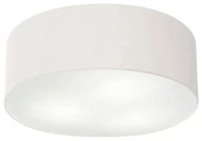Plafon Cilíndrico Md-3057 Cúpula em Tecido 55x15cm Branco - Bivolt