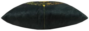 Capa de Almofada Natalina de Suede em Tons Dourado 45x45cm - Bola Dourada - Com Enchimento