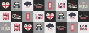 Adesivo Londres - Conjunto com 24 peças